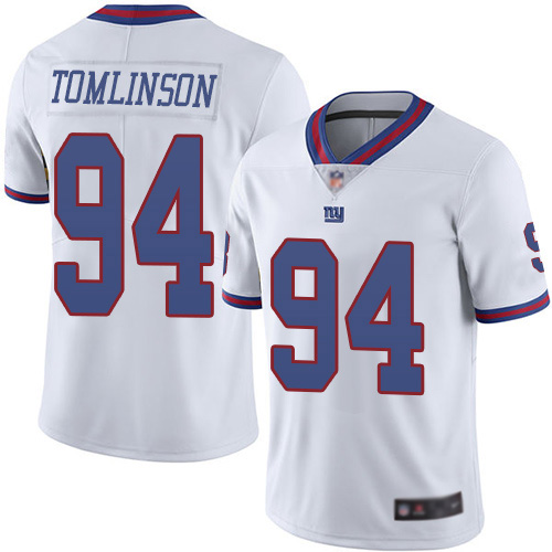 Men New York Giants #94 Dalvin Tomlinson Limited White Rush Vapor Untouchable Football NFL Jersey->new york giants->NFL Jersey